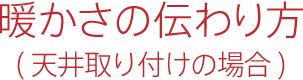 暖かさの伝わり方（天井取り付けの場合）